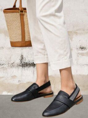 KAANAS Women's Urbino Sling Back Flat Mule Fashion Shoe Size 8